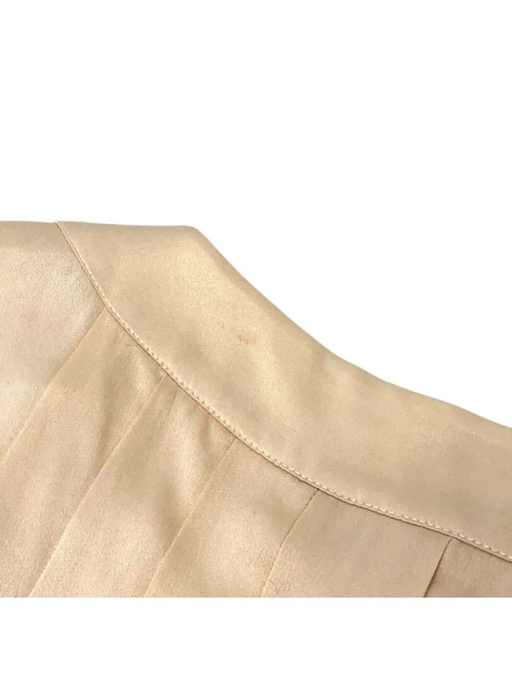 Chanel Blouse Camellia Button Silk White